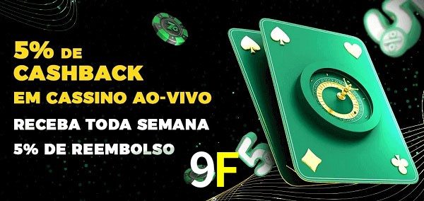 Promoções do cassino ao Vivo 9F